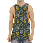 Vintage Honey Bee Print Men's Muscle Tank Top