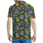 Vintage Honey Bee Print Men's Polo Shirt