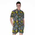 Vintage Honey Bee Print Men's Romper