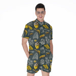 Vintage Honey Bee Print Men's Rompers