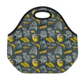 Vintage Honey Bee Print Neoprene Lunch Bag