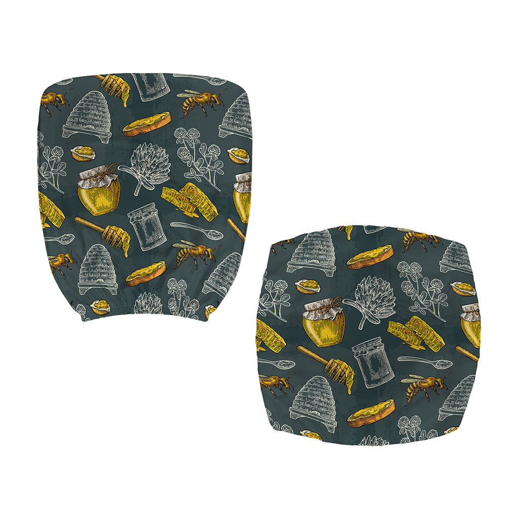 Vintage Honey Bee Print Office Chair Cover