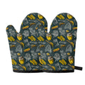 Vintage Honey Bee Print Oven Mitts