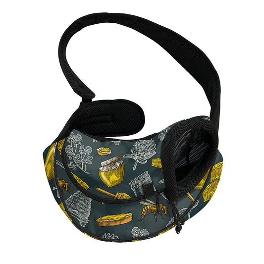 Vintage Honey Bee Print Pet Sling Carrier