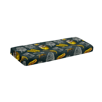 Vintage Honey Bee Print Piano Keyboard Cover