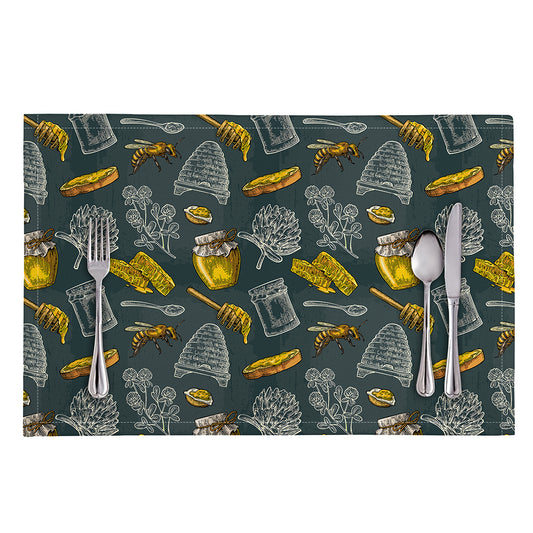 Vintage Honey Bee Print Placemat