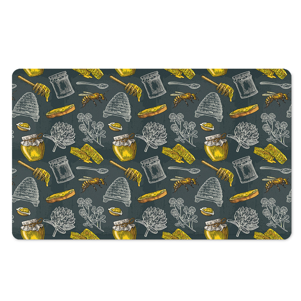Vintage Honey Bee Print Polyester Doormat