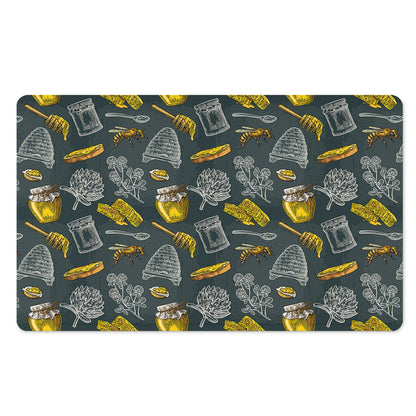 Vintage Honey Bee Print Polyester Doormat
