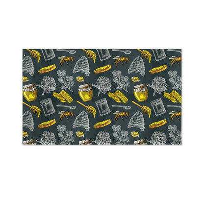 Vintage Honey Bee Print Polyester Flag