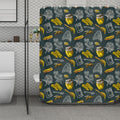 Vintage Honey Bee Print Polyester Shower Curtain