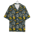 Vintage Honey Bee Print Rayon Hawaiian Shirt