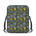 Vintage Honey Bee Print Rectangular Crossbody Bag