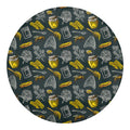 Vintage Honey Bee Print Round Blanket