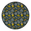 Vintage Honey Bee Print Round Floor Mat