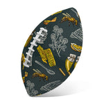 Vintage Honey Bee Print Rugby Ball