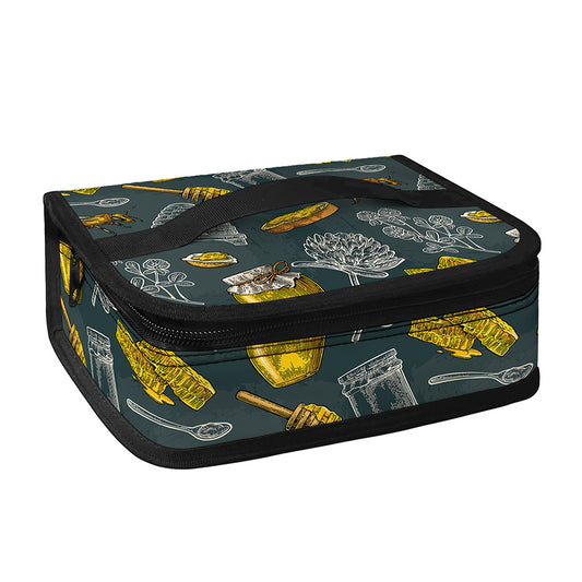 Vintage Honey Bee Print Small Lunch Bag