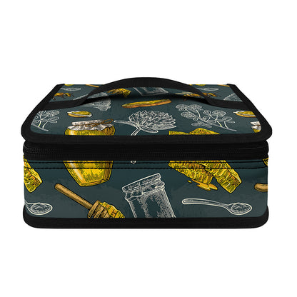 Vintage Honey Bee Print Small Lunch Bag
