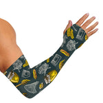 Vintage Honey Bee Print Sun Protection Arm Sleeves