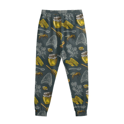 Vintage Honey Bee Print Sweatpants