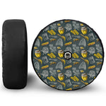 Vintage Honey Bee Print Tire Cover With Camera Hole