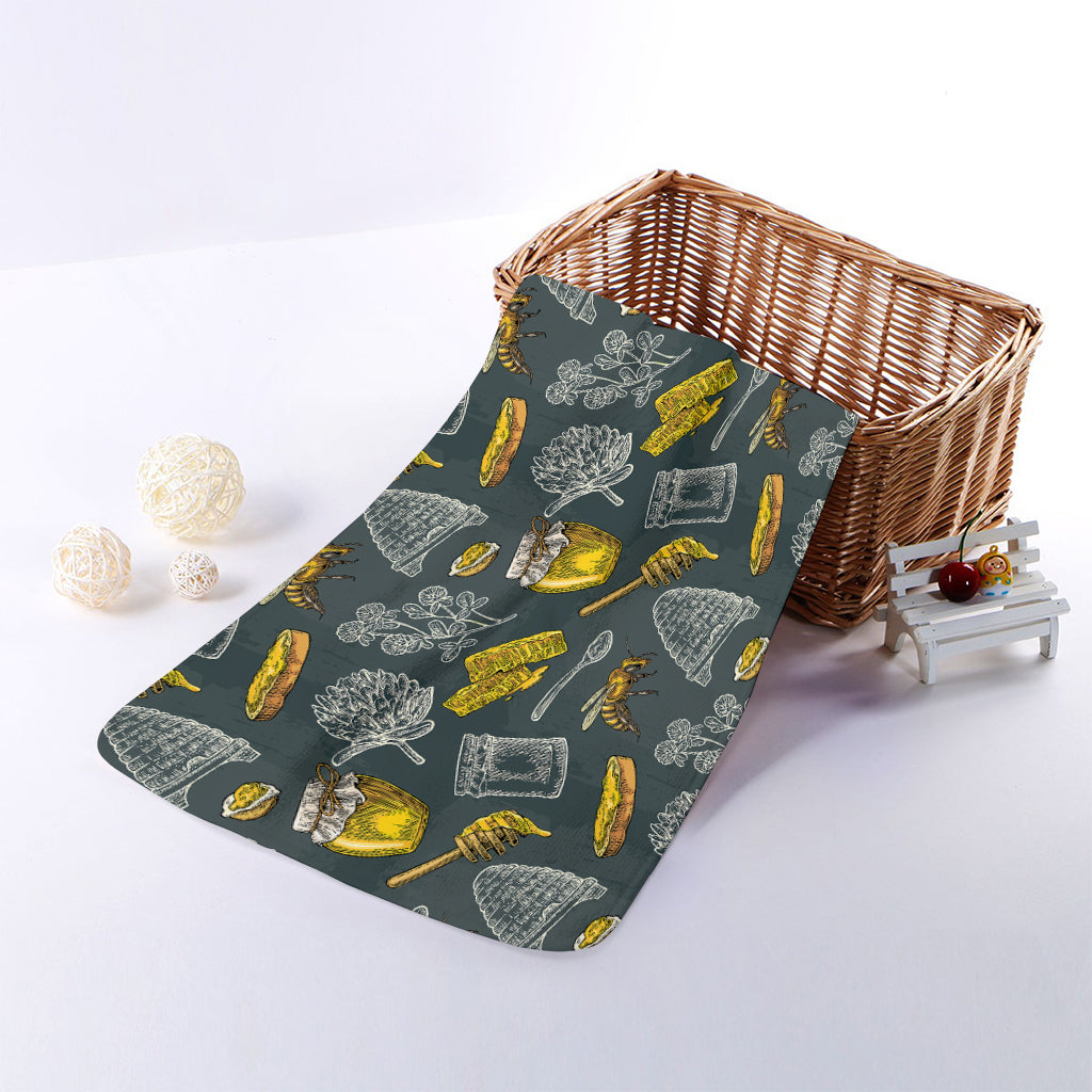 Vintage Honey Bee Print Towel