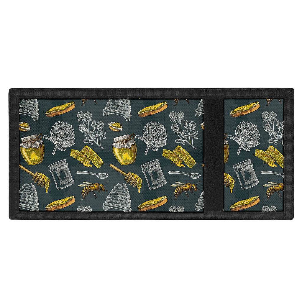 Vintage Honey Bee Print Trifold Wallet