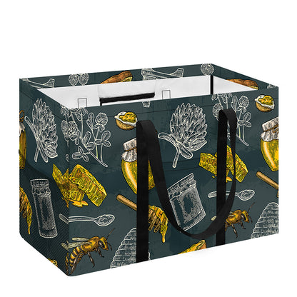 Vintage Honey Bee Print Utility Tote Bag