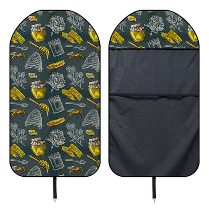 Vintage Honey Bee Print Waterproof Car Seat Cover