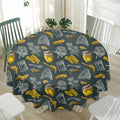 Vintage Honey Bee Print Waterproof Round Tablecloth