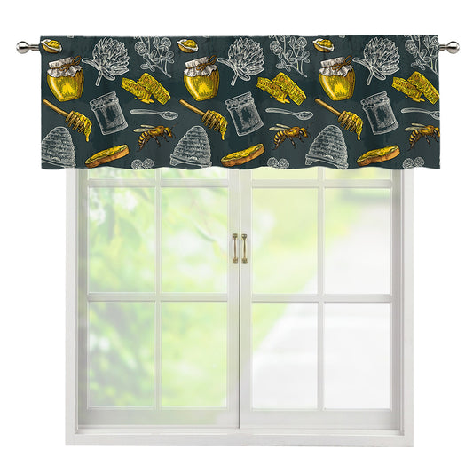 Vintage Honey Bee Print Window Valance