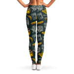 Vintage Honey Bee Print Women's Leggings