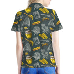 Vintage Honey Bee Print Women's Polo Shirt