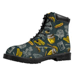 Vintage Honey Bee Print Work Boots