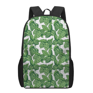 Vintage Hop Cone Pattern Print 17 Inch Backpack