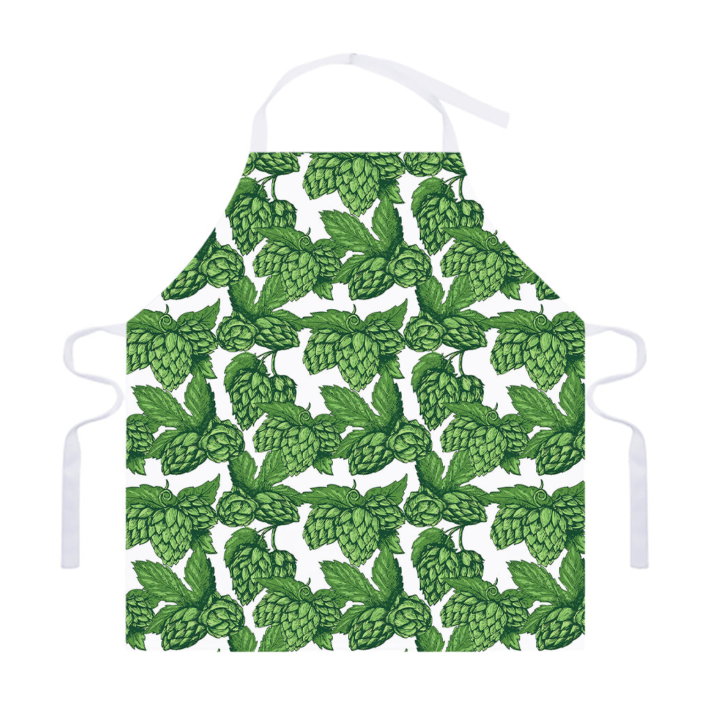 Vintage Hop Cone Pattern Print Adjustable Apron