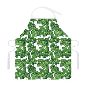 Vintage Hop Cone Pattern Print Adjustable Apron