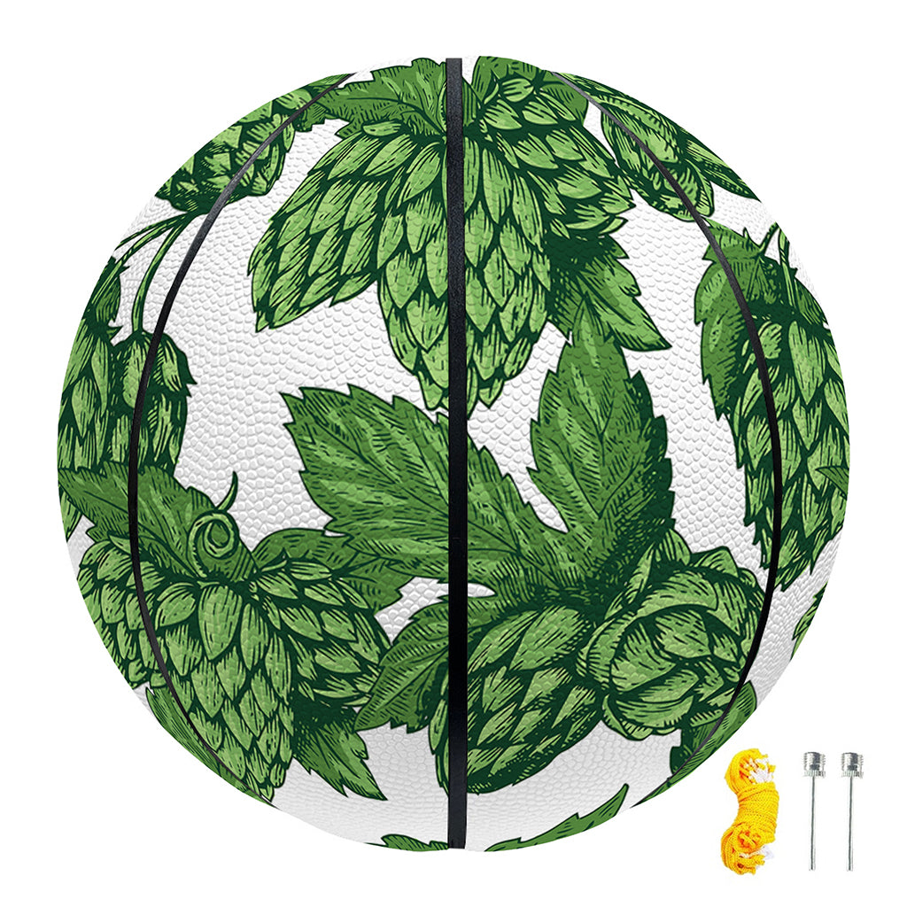 Vintage Hop Cone Pattern Print Basketball