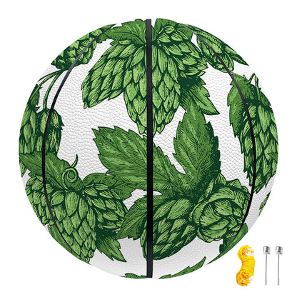 Vintage Hop Cone Pattern Print Basketball