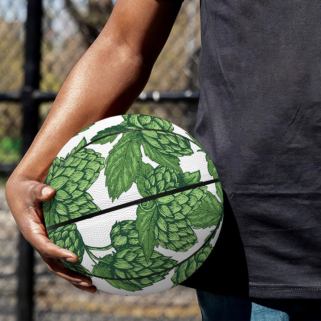 Vintage Hop Cone Pattern Print Basketball