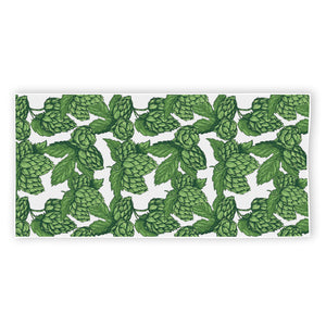 Vintage Hop Cone Pattern Print Beach Towel