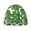 Vintage Hop Cone Pattern Print Beanie