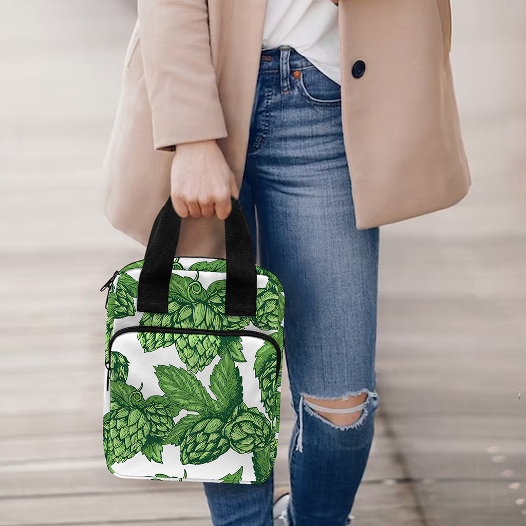 Vintage Hop Cone Pattern Print Bible Tote Bag