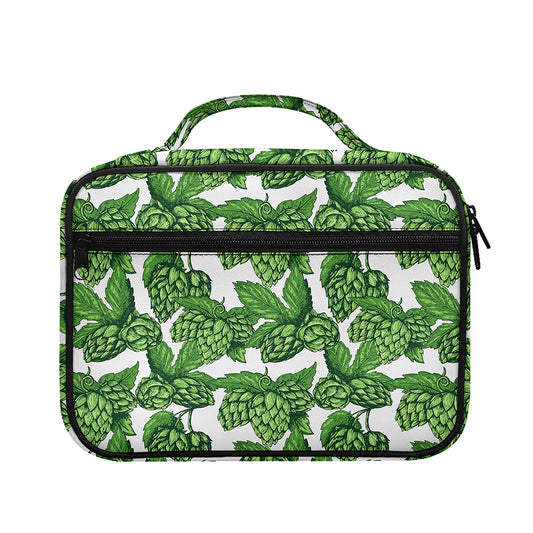 Vintage Hop Cone Pattern Print Briefcase Bible Bag
