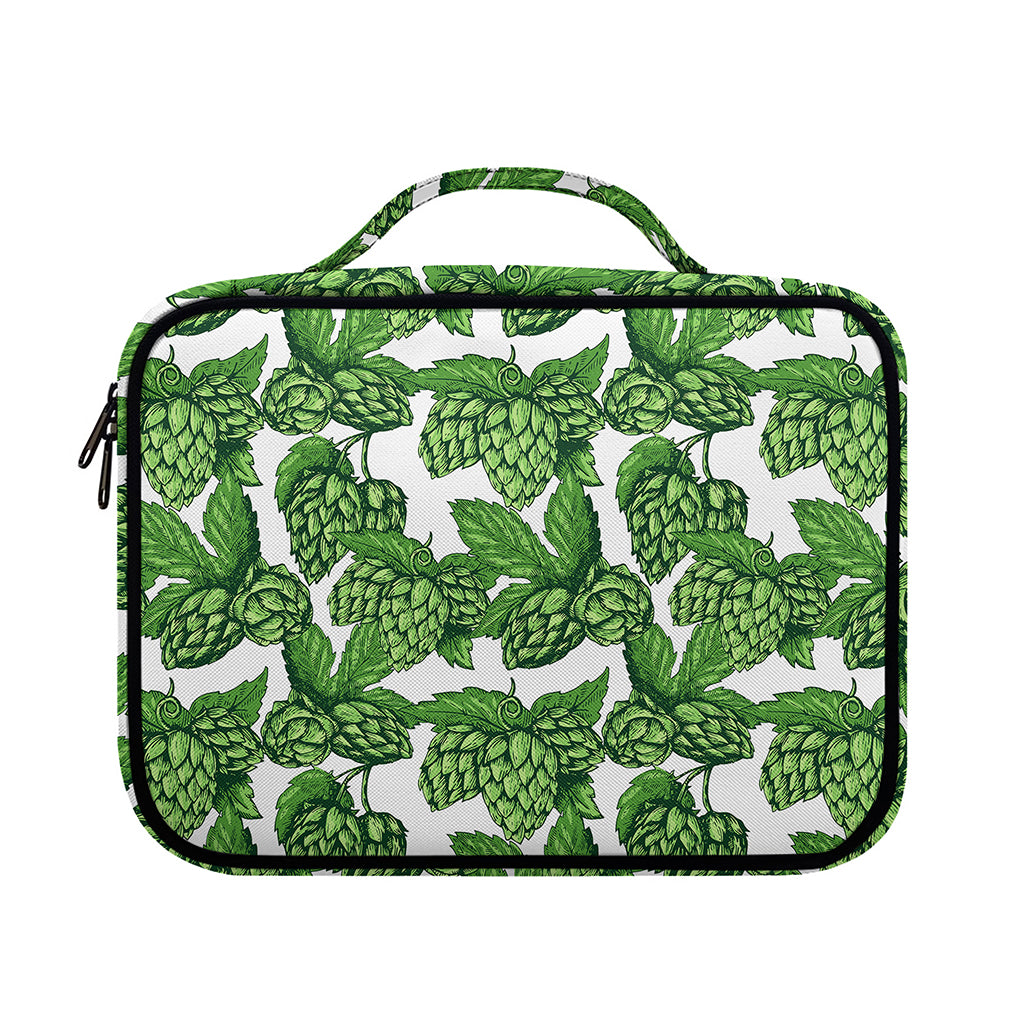 Vintage Hop Cone Pattern Print Briefcase Bible Bag