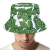 Vintage Hop Cone Pattern Print Bucket Hat