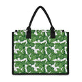 Vintage Hop Cone Pattern Print Canvas Tote Bag