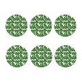 Vintage Hop Cone Pattern Print Coaster Set