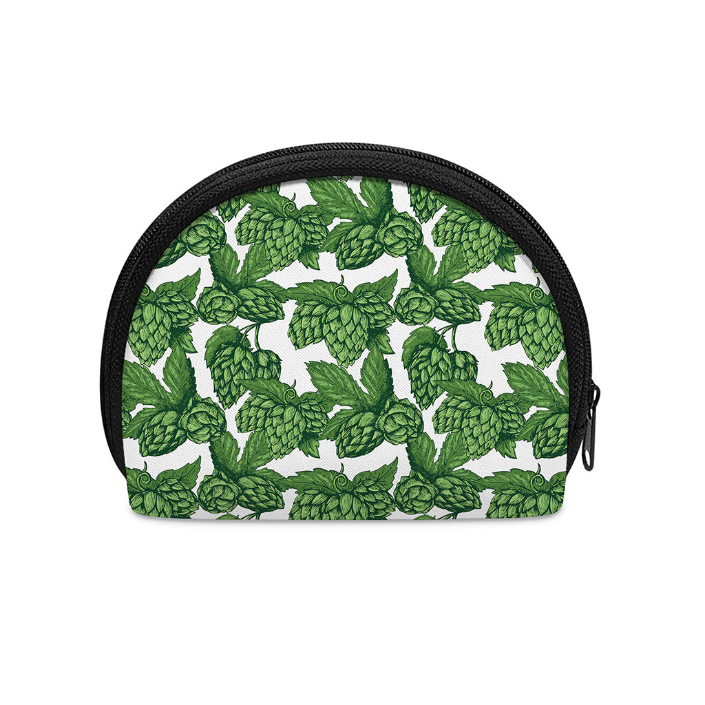 Vintage Hop Cone Pattern Print Coin Purse