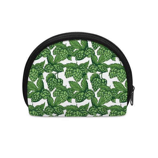 Vintage Hop Cone Pattern Print Coin Purse
