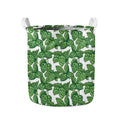 Vintage Hop Cone Pattern Print Collapsible Laundry Basket
